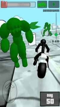 Stickman Zombie: Motorcycle Ra Screen Shot 3