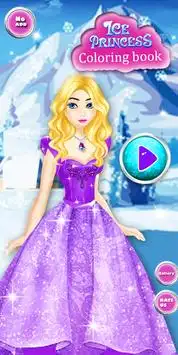 Ice Queen Kids Coloring Book Screen Shot 2