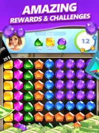 Jewel Blast & Diamond Crush Puzzle Game to BIG WIN Screen Shot 4