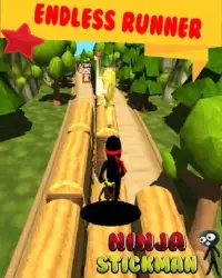 stickman subway runner : jungle surf Screen Shot 0