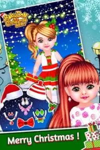 Gioco di vestire per bambole nel salone di Natale Screen Shot 4