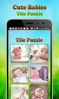 Cute Babies Tile Puzzle Screen Shot 1