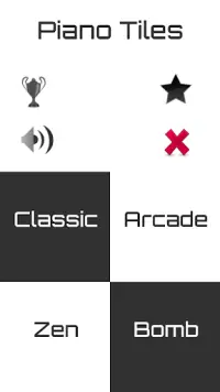 Black and White Piano Tiles Screen Shot 0