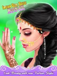 Indian Doll Bride Wedding Girl Makeup And Dressup Screen Shot 0