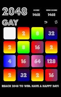 2048 Gay Edition Screen Shot 2