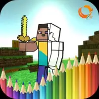 Coloring Books Mine Craft Game Screen Shot 0