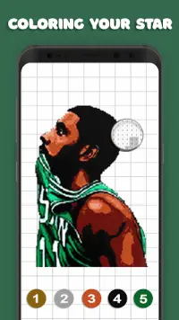 Basketball Pixel Art Coloring - Color by Number Screen Shot 0