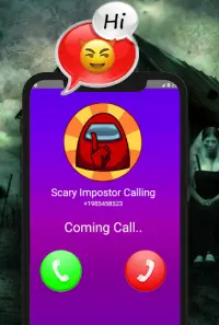 Call from Impostor Chat & video call (Simulation) Screen Shot 2