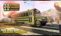 Off-road Bus WW2 Army Transport Coach Simulator Screen Shot 2