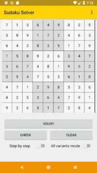 Simple Sudoku Solver Screen Shot 1