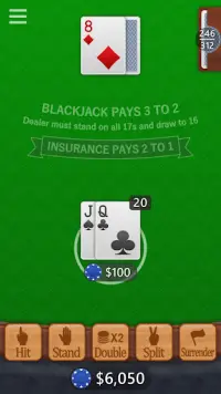 Blackjack 21 - Free & Offline Screen Shot 0