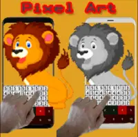 Lion Pixel Art-Animal Coloring By Number Screen Shot 3