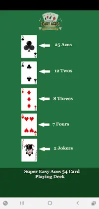 Super Easy Aces Card Game Screen Shot 0