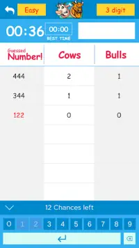 Cows & Bulls - Guess the Number Screen Shot 2