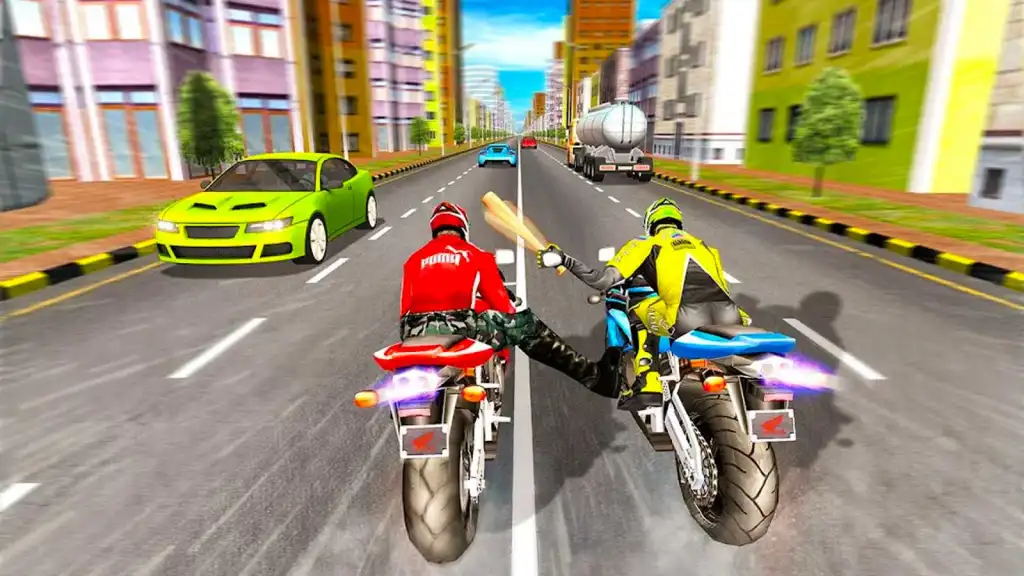 Moto Bike Attack Race Screen Shot 0