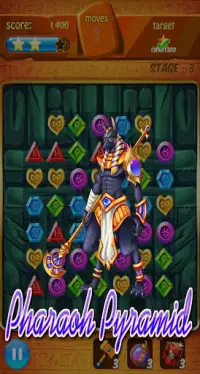 Pharaoh Match 3 Puzzle Jewel Screen Shot 3