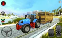 Tugas Berat Traktor Nyata Trolly Cargo Sim Screen Shot 1