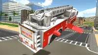 Fire Truck Flying Car Screen Shot 1