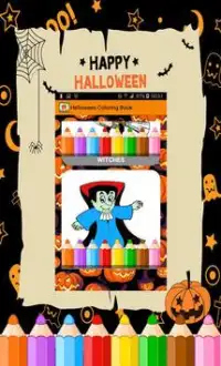 Halloween coloring pages : witches &  Pumpkins Screen Shot 4