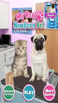 My Real Newborn Pet Vet - Pugs & Kittens FREE Screen Shot 0