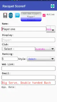 Racquet Game(Tennis,pickleBall ...) Match Scorer Screen Shot 5