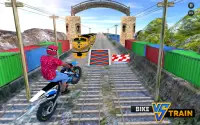 Stunt Bike vs Speed Train Game Screen Shot 4