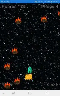 Asteroid Dodging Game - Classic Arcade Game Screen Shot 2