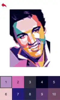 Elvis Presley Color by Number - Pixel Art Game Screen Shot 7