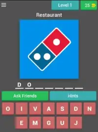 Guess The Restaurant Quiz: Logo Game Screen Shot 0