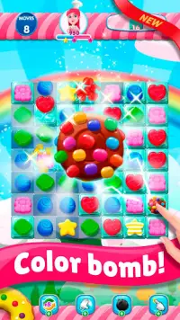 Sweet Sugar Match 3 - Free Candy Smash Game Screen Shot 2