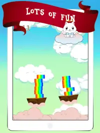 Kitty Rainbow Stack Survival Game Screen Shot 9