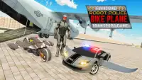 Flying Police Bike Robot Transport : Parking Games Screen Shot 1
