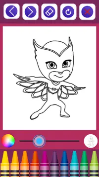 PJ Superheroes Masks Coloring Screen Shot 1