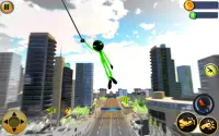 Super Stickman Green Rope Hero: Crime City Screen Shot 10