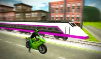 Real Crazy Bike VS Train Street Racing 2021 Screen Shot 2