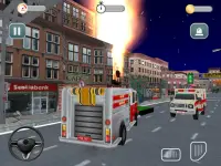 911 소방차 시뮬레이터 : 트럭 주행 시뮬레이터 Screen Shot 1