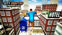 City Parkour Sprint Runner Simulator: Rooftop Game Screen Shot 0