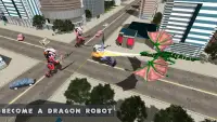 التنين روبوت تحويل لعبة - ديناصور العالم في القتال Screen Shot 1