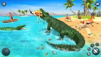 Angry Animal Crocodile Attack: Rescue Animal Games Screen Shot 1