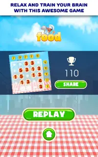 Permainan puzzle angka - makanan Screen Shot 14