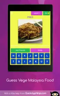 Guess Food Names -Vegetarian Malaysia Food Screen Shot 6