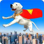 Flying Superhero Dog Hero City Rescue: Dog Games