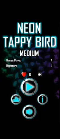 Neon Tappy Bird - One Tap Game - Flying Bird Screen Shot 17