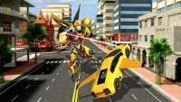 Red Robot Rangers Car Transform Shooting game 2020 Screen Shot 0