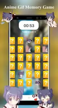 Memory Game: Brain Training with Anime Gif Sticker Screen Shot 3