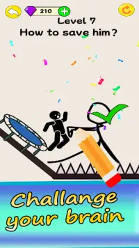 Stickman Rush- Draw Line Screen Shot 0