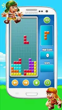Chaves Block Brick: Classic Retro Tetris Screen Shot 1