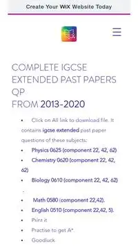 IGCSE Extended Question Paper (science,math,eng) Screen Shot 0