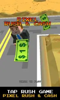 Pixel Rush & Cash - Tap Zigzag Screen Shot 0