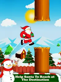 Christmas Game Flying Santa Screen Shot 1